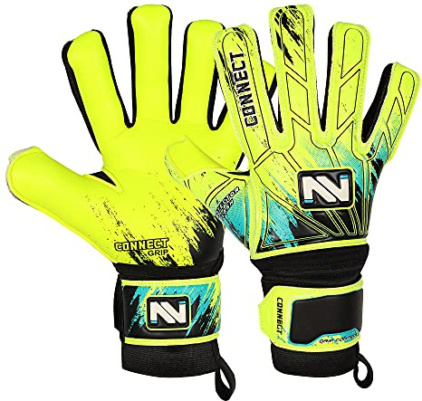 CONNECT Kinder Fußball Torwarthandschuhe mit Super Grip Latex Torwarthandschuhe Kinder, Jungen & Mädchen, Junior, Fußball Torwarthandschuhe, für Training