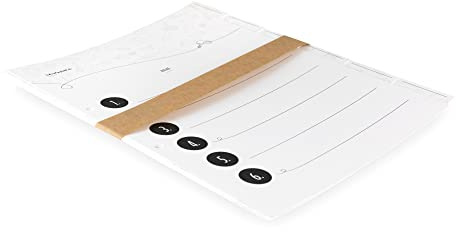 Leckerschmecker Registerblätter 8 Blatt gelocht schwarz/weiß, beschreibbar | Griffregister, Zum Sortieren von Rezepten, Für Rezeptordner, Minimalistisch