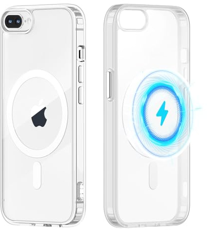 Yoedge Klare Magnetisch Hülle für iPhone 8 Plus/7 Plus 5,5 [Kompatibel mit Magsafe] Schlank Dünn Silikon TPU Stoßfest Handyhülle Kratzfeste rutschfeste Schutzhülle für iPhone 8 Plus, Transparent