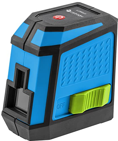 Högert Technik Nivel de burbuja profesional en cruz y lateral, rango de trabajo: radio de hasta 12 m/diámetro hasta 24 m HT4M071