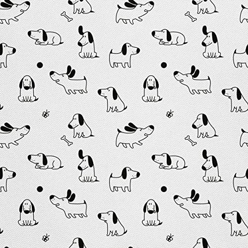 HEKO PANELS Stoff Oxford wasserdicht, Hunde, 1 Meter 155 x 100 cm | Dekostoffe zum Nähen und Handwerken, blickdichte Möbelstoffe, Nähstoffe DIY, als Meterware erhältlich