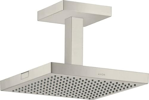 hansgrohe AXOR ShowerSolutions Kopfbrause 240/240 1jet, Deckenanschluss, 10929800, Farbe: Edelstahl Optic
