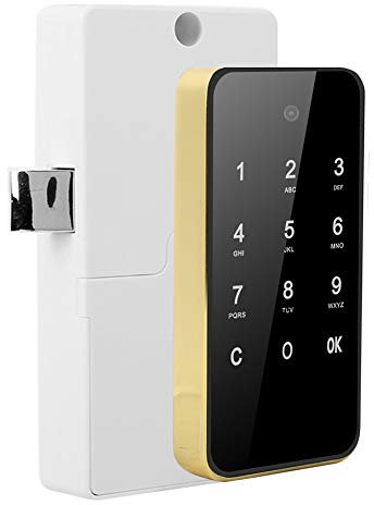 Elektronisches Schrankschloss, Digitales Touch-Tastaturschloss, Schlüsselloses Zugangsschloss, Fitnessstudio-Schloss Für Kleiderschrank, Aktentür, Schubladenschloss(Gold)