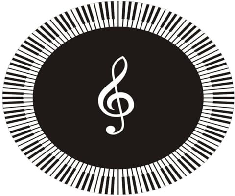 Haklein Runder Schallschutzteppich, Musikinstrument-Teppichmatte für Klavier Schlagzeug Snare Bass, Trommelteppich Klavierteppich Schutzpads Akustikdecken für Wohnzimmer Notenständer (200 cm, A)