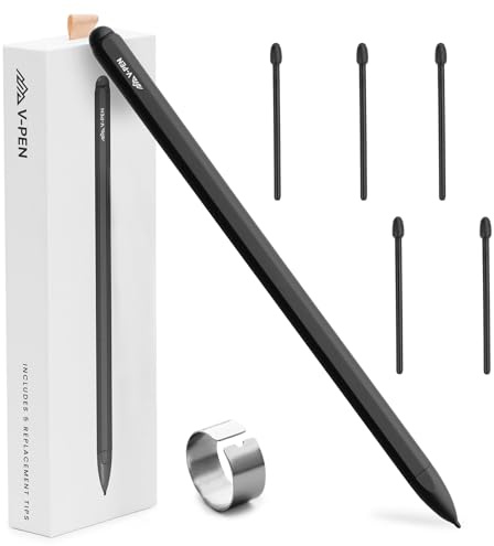 V-Pen EMR Stylus Remarkable 2 Pen Replacement with Digital Eraser + 5 Tips | 4096 Pressure Level Sensitivity & Palm Rejection | Digital Pen Marker Plus Compatible Kindle Scribe & Tablet Pen