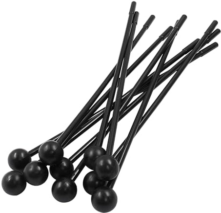 Zorveiio Glockenspiel-Schlägel aus Kunststoff, 26,7 cm, Schwarz, 10 Stück | Glockenschlägel, Xylophon-Schlägel, Schlagzeugstäbe, für Xylophon-Schlagzeug-Instrumentenband