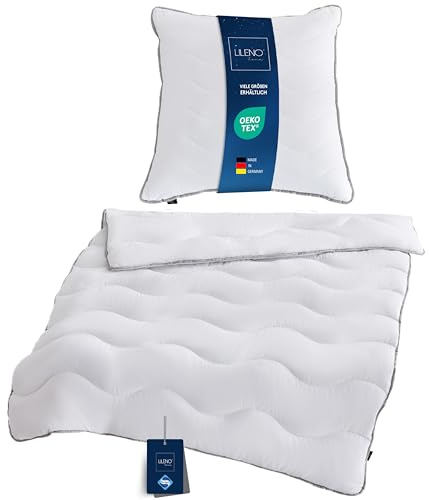 LILENO HOME Ganzjahresdecke 135x200 cm + Kissen 80x80 cm [1er Set] mit | Sanitized Hypoallergen - weiche Bettdecke 135x200 cm + Kissen 80x80 cm - für Sommer u. Winter - waschbar bis 95°C