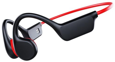 Corghd Casque de sport à oreilles ouvertes 32 Go MP3 Bluetooth 5.3 sans à conduction osseuse pour course à pied entraînement C