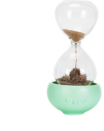 Sablier magnétique à bonsaï, 20 secondes avec diffuseur d'arômes, sablier magique pour bureau, décoration d'intérieur (sable doré, bonsaï cyan A)
