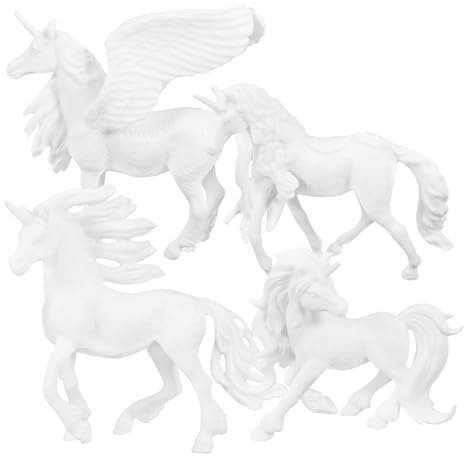 IMIKEYA 4stücke Kreatives Für Junge Mädchen Diy Einhorn Figuren Zum Malen Malspielzeuge Für Mädchen Kreativität Und Fantasie