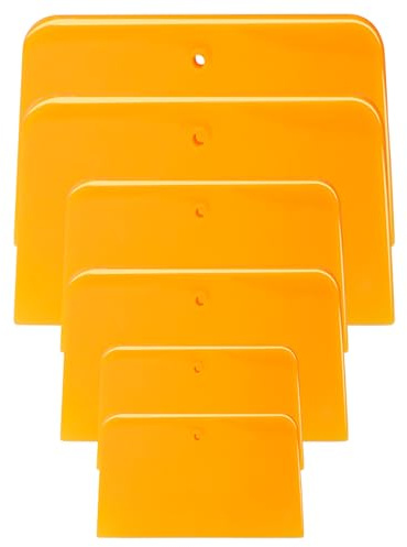 Lot de 6 épandeurs réutilisables en plastique pour carrosserie de voiture, applicateurs automobiles en plastique dur, outil de restauration automobile, pour appliquer des mastics, vernis, calfeutrages