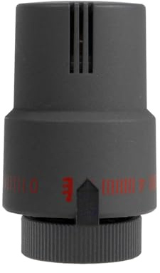 VANCOCO M30 × 1,5 mm testa termostatica valvola termosifone, termostato, valvola di riscaldamento, antracite piena, sonda liquida con posizione antigelo