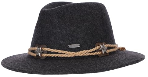 Steigenhöfer Original Herren Trachtenhut, Filzhut, Wanderhut Tiroler Art - Georg - Größenverstellbar - Mit Schweißband - 100% Schurwolle - Zum Förstern, Wandern & Oktoberfest