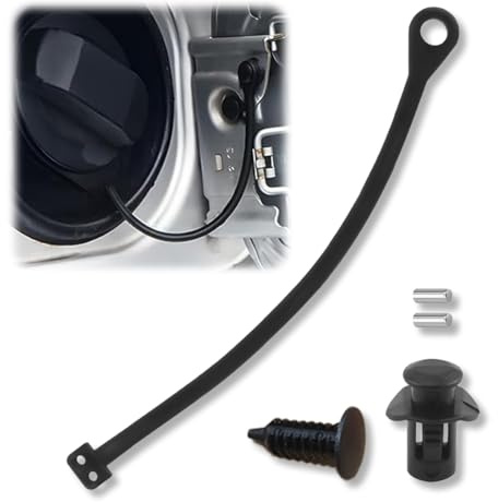 OUDQFCJ 1 Set Cinghia di Fissaggio per Tappo Serbatoio, Linea, Fascia in Gomma, Compatibile con Tappo Carburante Auto, Resistente e Universale