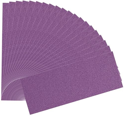 STEBRUAM 21 ark sandpapper, kornstorlek 120, våt och torr metallpolering, gipsskivor, harts, väggar, trämöbler, 93 x 230 mm (lila)