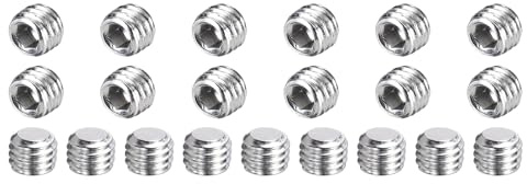 QUARKZMAN 20 Stk Madenschrauben M8-1.25 x 6mm 304 Edelstahl Möbelreparatur | Cup Point, Innensechskant, Für Badezimmer Armaturen, DIY Projekt