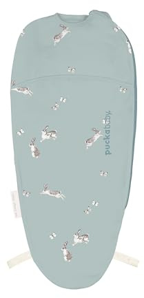PUCKABABY - Baby-Pucksack 0-3 Monate | 44-62 cm - Piep - Ganzjahres Pucktuch - 0.5 TOG - Baumwolle - Bunnies
