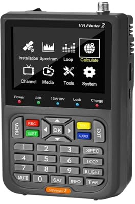 V8 Finder 2 Misuratore di ricerca satellitare DVB-S/S2/S2X Display LCD da 3,5 pollici 1080P Facile da localizzare