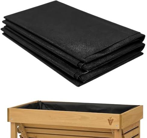 Fabric Liner for Large Veg Trough,162cm x 290cm Outdoor Raised Bed Planter Liner, Non Woven Fabric Plant Liners, Replacement Felt Window Box Liners for Garden Flower, Medium, Black