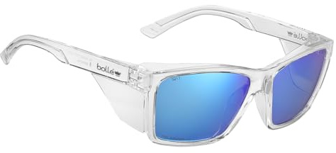 Bolle | STKS 420 | Safety Glasses | Flash Lens Crystal Frame STK42N55E | Flash lens safety glasses with Platinum anti-fog and anti-scratch coating to reduce glare in bright conditions.