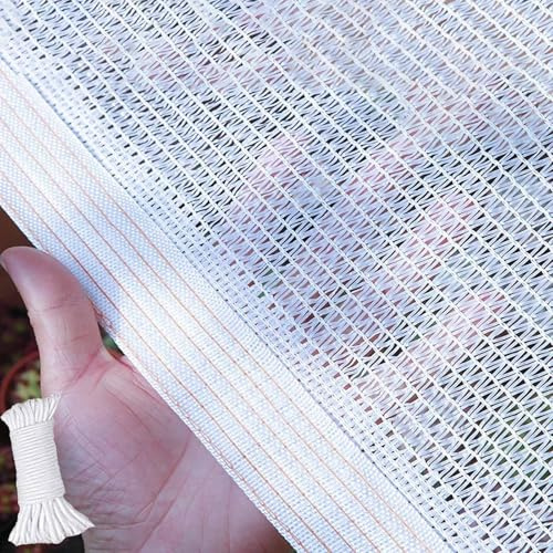 Telo Ombreggiante Bianco 2 4 6 8m Rete Ombreggiante per Esterni Con Occhielli,55% UV Protezione Tessuto Ombreggiantes Traspirante Rete Parasole Hdpe Panno Vele Parasole per Giardino(4x6m)