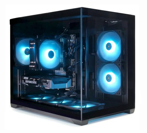 BitBull PC Gamer AMD Ryzen 5 5500 | RTX 3050 6 Go | 16 Go RAM | SSD 1 to | WiFi 6, Bluetooth 5.4 | Windows 11 Pro | Boîtier Mini Aquarium | Aura GC10M