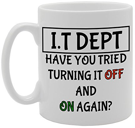 Coralgraph Inc MG1101 IT Department 'Have You Tried Turning It Off and On' Novelty Gift Printed Tea Coffee Ceramic Mug