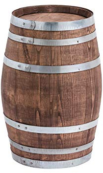 Temesso Kleines Dekofass, Fass aus Kastanienholz palisander in verschiedenen Maßen (H: 47cm D: 30cm)