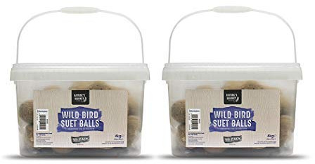 HomeZone 100 Natures Market Wild Bird High Protein Bird Seed Suet Fat Balls Pack of 100 Fat Balls (Bird Feed)