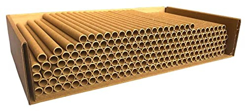 AukBeeFun Cardboard Mason Bee House Tubes 6 Inches Paper Tubes for Mason Bees (200)