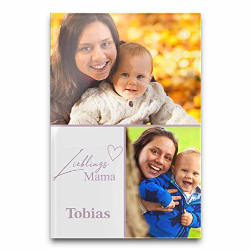CHRISCK design Fotocollage Beste Mama Geschenke - Bilder Collage mit Text als Muttertagsgeschenk - Fotogeschenke Muttertag personalisiert - Geschenkidee Frauen - Bildgeschenke Mütter