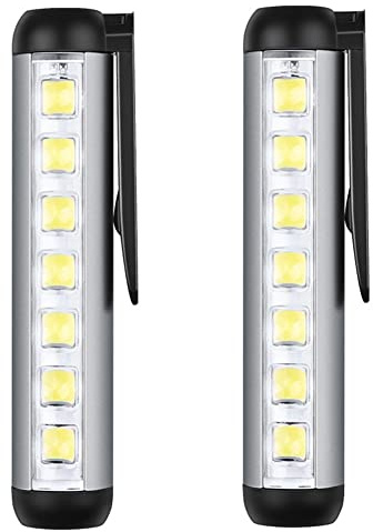 EBILUN Mini lampe de poche LED lampe de stylo rechargeable magnétique avec lampe de travail COB étanche petite lampe de poche de poche (2)