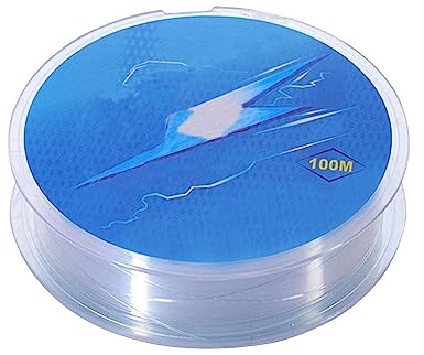 Clear Nylon Fishing Line, 100 M Invisible Transparent Monofilament Wire, Strong Fishing Line for Fishing Hanging Decorations Beading
