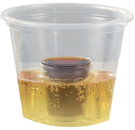 AIOS Jagerbomb - Juego de 50 vasos de chupito reciclables, combinando el chupito y el mezclador en uno, marcas UKCA y CE, 25 ml a borde/exterior 90 ml