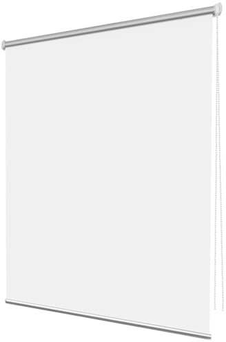 Doppelrollo Klemmfix Ohne Bohren 120 x 210 cm Hitzeschutz und Sichtschutz Jalousie Rollo für Fenster Höhe Stufenlos Verstellbar für Fenster und Tür, Weiß