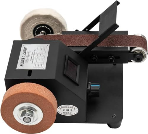 ponceuse a bande Mini ponceuse à bande 350 W, ponceuse à bande électrique, Machine de polissage électrique, petite ponceuse de banc for la fabrication de couteaux, affûtage des couteaux, outil de ponç