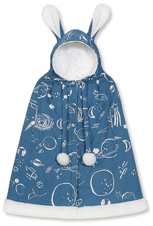SONARIN Bambini Poncho con Cappuccio,Cappotto Neonati Calda Giacca Invernale Poncio Capo Mantello Giubbotto Carino Coperta Avvolgente per Ragazzi Ragazze(Blu)