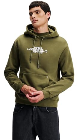 Karl Lagerfeld Jeans Hombre Regular Foil Logo Hoodie Ivy Green M