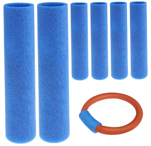 Wedhapy Pool Nudel Verbindung 6 Stück Schwimmnudeln Schaumstoff Hoher Auftrieb Wasserdicht Schaumstoff Nudel Verbindung Gerade DIY Multifunktionales Pool Zubehör Kein Loch 30 cm