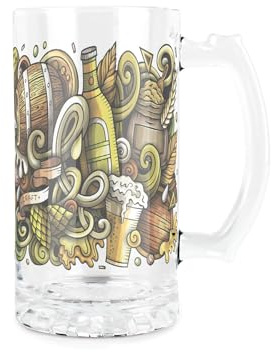 Purely Home Verre à bière vintage - Shanty Pints - Cadeau fantaisie - 450 ml - Avec poignée