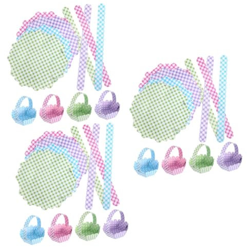 Amosfun 36pcs Easter Egg Holder Baskets Party Baskets for Candy Diy Easter Supplies