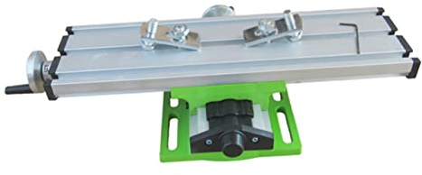 WATIIFUFU Mini Milling Vise Cross Slide, Portable Precision Bench Drill Worktable Clamp, 2 Adjustable Compound Slide, 310mm x 90mm, Milling Machine Accessories for Lathe and Drill Press