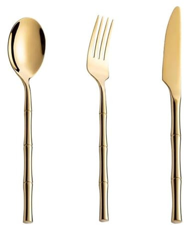 DUddTTW Flatware Set Silverware Set 3/4 Pcs Knife Fork Spoon Stainless Steel Cutlery Set Mirror Polished Flatware Set Reusable Dinner Forks Safer