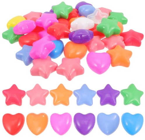 BESTonZON 60 Stück Bällebad-Bälle – Stern- Und Liebesset Kunststoff-Bällebad Ohne 2. 67-Zoll-Sichere Spielbälle Für Kleinkinder Babys Kinder Geburtstage Poolzeltpartys
