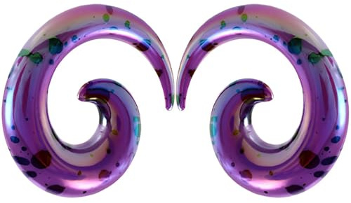 Decentraland 1 Paar Lila 4 mm(6 G) Acryl Dehnspiralen Plugs Tunnel Kegel Dehnungsschnecke Acrylkegel Ohrstecker Dehnschnecke Set Ohrringe Dehnstab Piercing Spirale Ohr Expander Frauen Herren