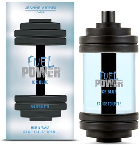 JEANNE ARTHES - Parfum Homme Fuel Power Ice Blue - Eau de toilette - Flacon Vaporisateur 100 ml - Fabriqué en France à Grasse