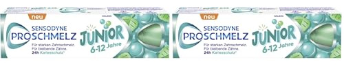 Sensodyne ProSchmelz Junior Zahnpasta, 6-12 Jahre, Für starken Zahnschmelz, 75ml (Packung mit 2)