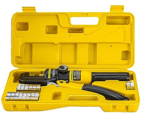 YQVEOT 4–70 mm² hydraulische Crimpzange, manueller Druck, 8 t, hydraulische Heimwerkzeuge, hydraulische Zange, Kabelklemmen-Crimpzange, Hydraulikwerkzeuge