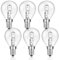 Liuyife G45 E14 Golf Ball Bulb 28W, Dimmable, Warm White 2700K 370LM, SES Small Edison Screw Mini Globe, E14 Classic Clear Round Bulb for Chandelier, Wall Lamp, Table Lamp, Pack of 6