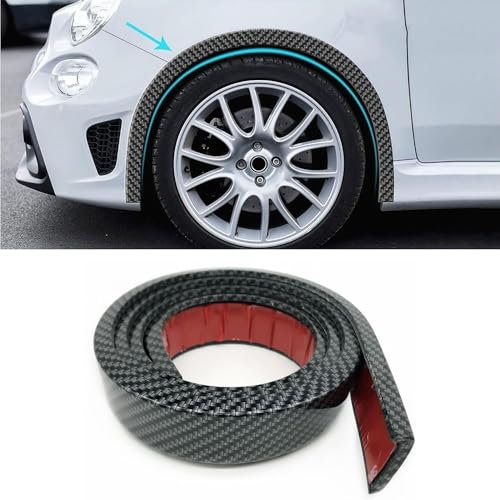 ZDHXZYQ Auto Radlauf Schutz für Audi A4 B9 Allroad A4 B6 8E Avant A4 B7 8E Avant A4 B8 8K, Auto Kotflügel Verbreiterung, Autorad Augenbrauen Antikollisionsstreifen,B-3.5cm Carbon Fiber